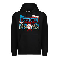 Black baseball nana with leopard Premium Hoodie - Zillion Design Studio