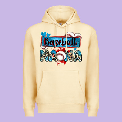 Baseball Nana With Leopard Premium Hoodie Designed By Zillion Design Studio