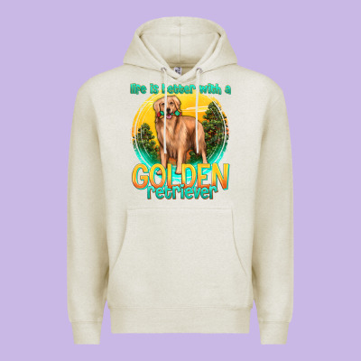 Life Is Better With A Golden Retriever Premium Hoodie Designed By Texasbilliewilder