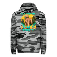 Slate Camo life is better with a golden retriever Premium Hoodie - texasbilliewilder
