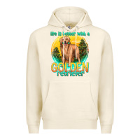 Tofu life is better with a golden retriever Premium Hoodie - texasbilliewilder