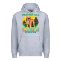 Heather Grey life is better with a golden retriever Premium Hoodie - texasbilliewilder