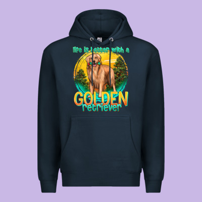 Life Is Better With A Golden Retriever Premium Hoodie Designed By Texasbilliewilder