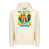 Sandshell life is better with a golden retriever Premium Hoodie - texasbilliewilder
