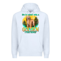 White life is better with a golden retriever Premium Hoodie - texasbilliewilder