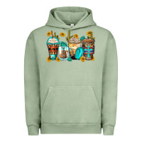 Pigment Oil Green blessed coffee cups Urban Hoodie - Zillion Design Studio