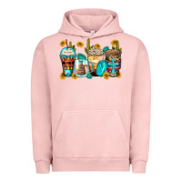 Pigment Salmon blessed coffee cups Urban Hoodie - Zillion Design Studio