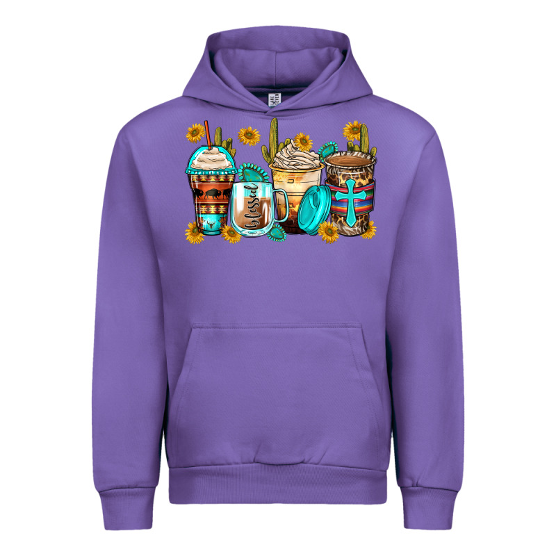 Blessed Coffee Cups Urban Hoodie by Zillion Design Studio | Teevron
