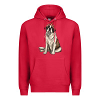Cardinal st bernard with bandanna Premium Hoodie - texasbilliewilder