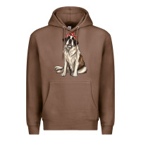 Chestnut st bernard with bandanna Premium Hoodie - texasbilliewilder