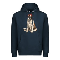 Navy st bernard with bandanna Premium Hoodie - texasbilliewilder