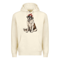 Sandshell st bernard with bandanna Premium Hoodie - texasbilliewilder