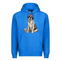 True Royal st bernard with bandanna Premium Hoodie - texasbilliewilder