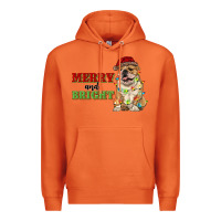 Carrot merry and bright english bulldog Premium Hoodie - RanaPortraitStore