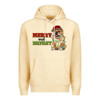 Pina Colada merry and bright english bulldog Premium Hoodie - RanaPortraitStore