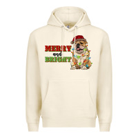 Tofu merry and bright english bulldog Premium Hoodie - RanaPortraitStore