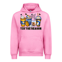 Fuchsia Pink tis' the season volleyball coffee cups Urban Hoodie - Zillion Design Studio
