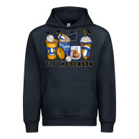 Navy tis' the season volleyball coffee cups Urban Hoodie - Zillion Design Studio
