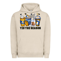 Pigment French Oak tis' the season volleyball coffee cups Urban Hoodie - Zillion Design Studio
