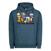 Pigment Midnight Navy tis' the season volleyball coffee cups Urban Hoodie - Zillion Design Studio