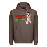 Coffee merry and bright beagle Premium Hoodie - RanaPortraitStore