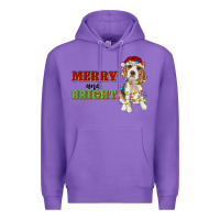 Merry And Bright Beagle Premium Hoodie | Teevron