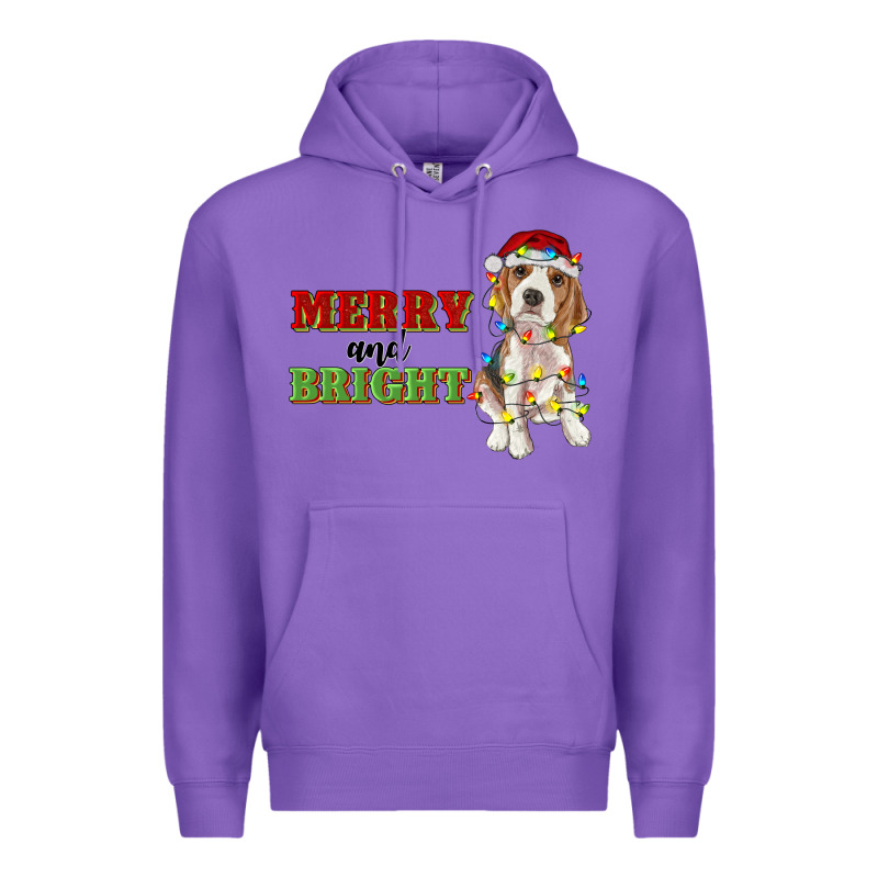 Merry And Bright Beagle Premium Hoodie by RanaPortraitStore | Teevron