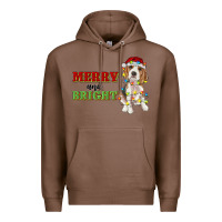 Chestnut merry and bright beagle Premium Hoodie - RanaPortraitStore