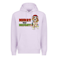 Lilac merry and bright beagle Premium Hoodie - RanaPortraitStore