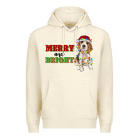 Sandshell merry and bright beagle Premium Hoodie - RanaPortraitStore