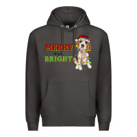 Smoke merry and bright beagle Premium Hoodie - RanaPortraitStore