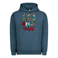 Pigment Midnight Navy western trees merry and bright christmas Urban Hoodie - RanaPortraitStore