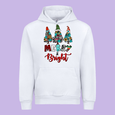 Western Trees Merry And Bright Christmas Urban Hoodie Designed By Ranaportraitstore