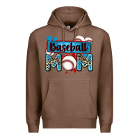 Chestnut baseball mom with leopard Premium Hoodie - Zillion Design Studio
