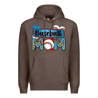Coffee baseball mom with leopard Premium Hoodie - Zillion Design Studio