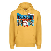 Mustard baseball mom with leopard Premium Hoodie - Zillion Design Studio