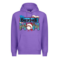 Purple baseball mom with leopard Premium Hoodie - Zillion Design Studio