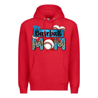Red baseball mom with leopard Premium Hoodie - Zillion Design Studio