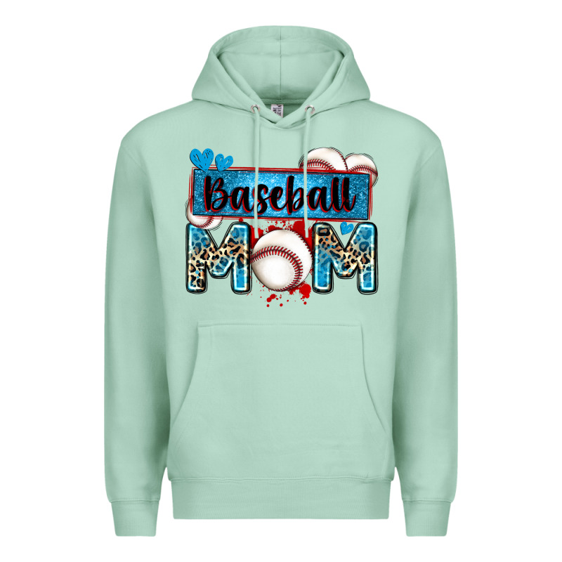 Baseball Mom With Leopard Premium Hoodie by Zillion Design Studio | Teevron
