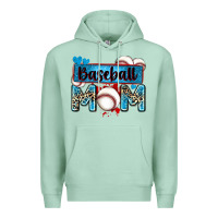 Seafoam baseball mom with leopard Premium Hoodie - Zillion Design Studio