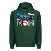 Sports Green baseball mom with leopard Premium Hoodie - Zillion Design Studio