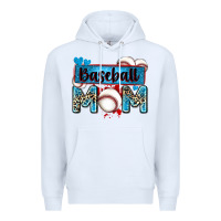 White baseball mom with leopard Premium Hoodie - Zillion Design Studio