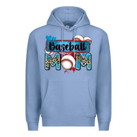 Colony Blue baseball mom with leopard Premium Hoodie - Zillion Design Studio