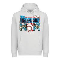 Dove Grey baseball mom with leopard Premium Hoodie - Zillion Design Studio