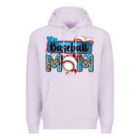Lilac baseball mom with leopard Premium Hoodie - Zillion Design Studio