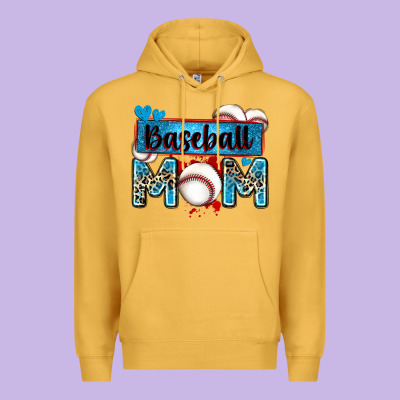 Baseball Mom With Leopard Premium Hoodie Designed By Zillion Design Studio