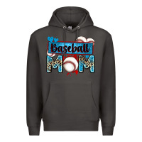 Smoke baseball mom with leopard Premium Hoodie - Zillion Design Studio