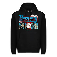 Black baseball mini with leopard Premium Hoodie - Zillion Design Studio