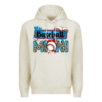 Oatmeal Heather baseball mini with leopard Premium Hoodie - Zillion Design Studio