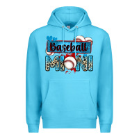 Ocean Blue baseball mini with leopard Premium Hoodie - Zillion Design Studio